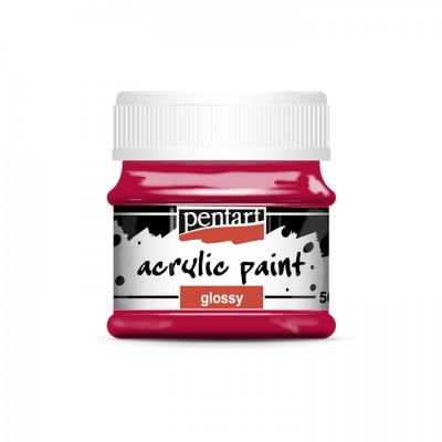 Akrylová farba lesklá 50 ml, karmínová
