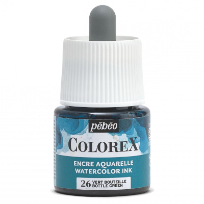 Akvarelový atrament COLOREX, bottle green 45 ml