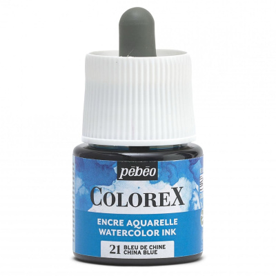 Akvarelový atrament COLOREX, china blue 45 ml