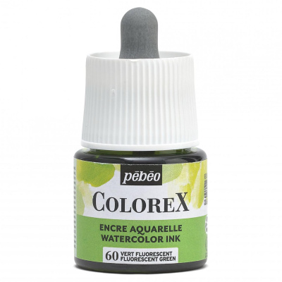 Akvarelový atrament COLOREX, fluorescent green 45 ml
