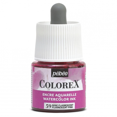 Akvarelový atrament COLOREX, fluorescent pink 45 ml