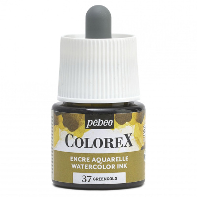 Akvarelový atrament COLOREX, greengold 45 ml