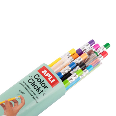 APLI vysúvacie pastelky s náhradnými tuhami, 12 ks