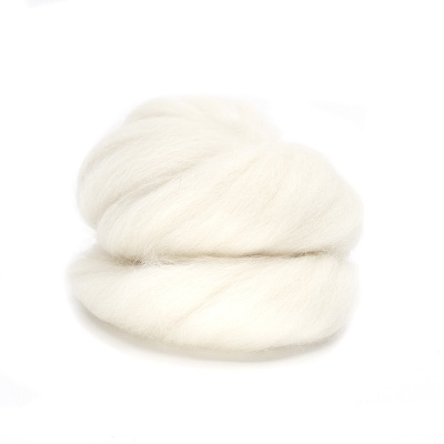 Baby Alpaca srsť, prírodná česaná, 20 g, biela