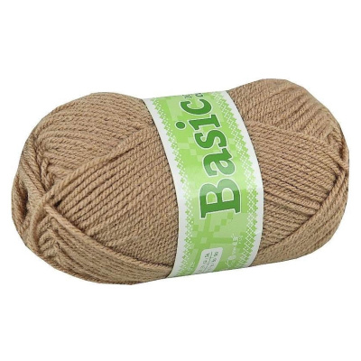Basic, akrylová priadza, 50 g, cca 150 m, 1106 prírodná béžová