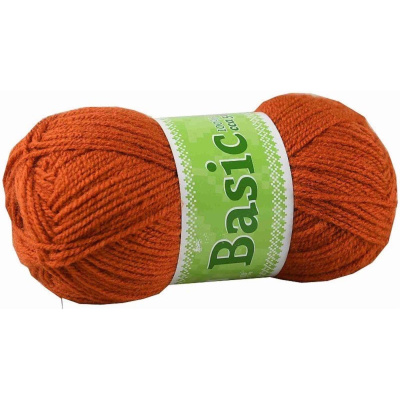 Basic, akrylová priadza, 50 g, cca 150 m, 1107 hrdzavá