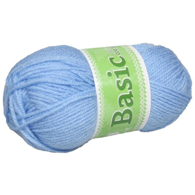 Basic, akrylová priadza, 50 g, cca 150 m, 912 svetlá modrá