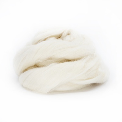 Bavlnené vlákno na plstenie, 20 g, prírodná biela