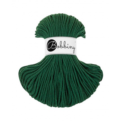 Bobbiny, Macramé pletená šnúra, 3 mm, 100 m, Pine Green