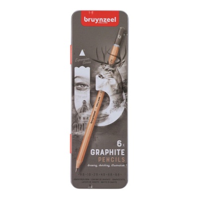 Bruynzeel, grafitové ceruzky expression, sada 6 ks