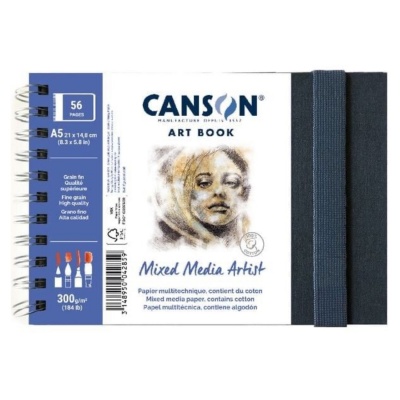 CANSON Art book Mixed Media, 14 x 21 cm 300g/m2, 56 listov