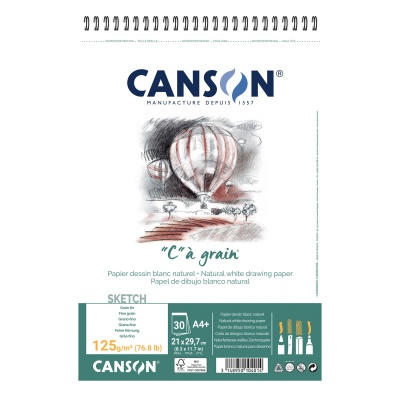 CANSON Skicár C a GRAIN, A4, 125 g, 30 listov