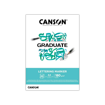 CANSON Skicár Graduate Lettering Marker, A4, 180 g, 20 listov