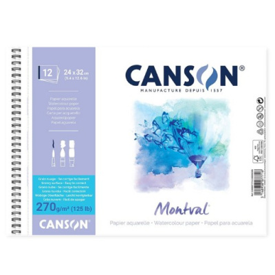 CANSON Skicár MONTVAL Torchon, 13,5 x 21 cm, 270g, 12 listov, Snow White