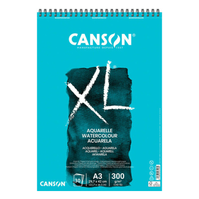 CANSON XL Aquarelle CP, A3, 300g, 30 listov, biely