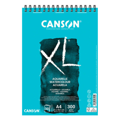 CANSON XL Aquarelle CP, A4, 300g, 30 listov, biely