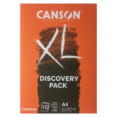 CANSON XL Discovery Pack Dessin & Croquis A4, 12 listov