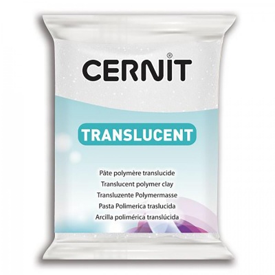 CERNIT Translucent 56g, 010 biely gliter