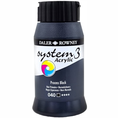 D&R System3 Acrylic 500 ml, Process Black