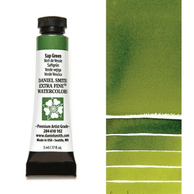 Daniel Smith, akvarelová farba, 5 ml, 102 Sap Green