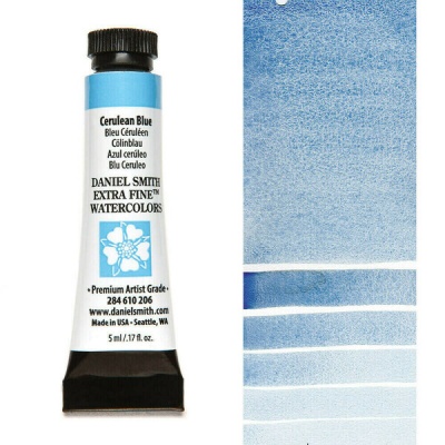 Daniel Smith, akvarelová farba, 5 ml, 206 Cerulean Blue