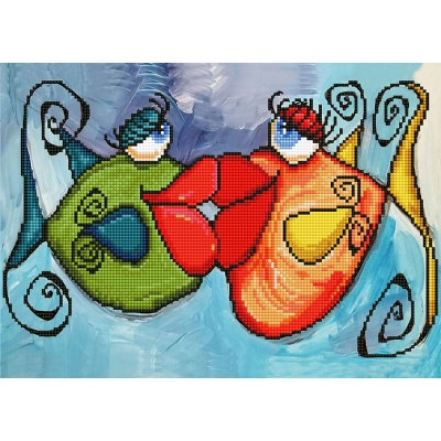 Diamond dotz, Fishy Kissy, 30 x 42 cm