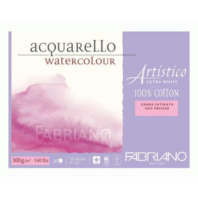 Fabriano, Hot press, 100% bavlna EXTRA A4, 300g, 20 listov