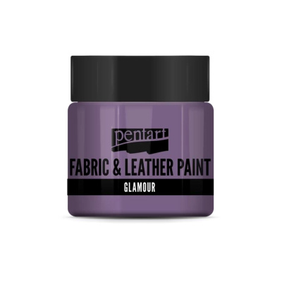 Farba na textil a kožu, glamour, 50 ml, fialovostrieborná