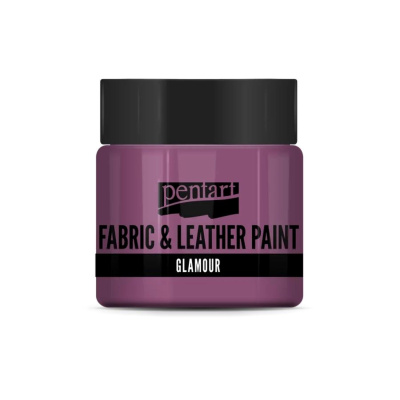 Farba na textil a kožu, glamour, 50 ml, striebornoružová