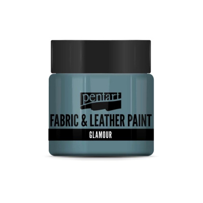 Farba na textil a kožu, glamour, 50 ml, striebornotyrkys