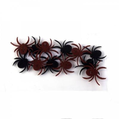 Filcová ozdoba, pavúky, 12 ks, priemer 4 cm