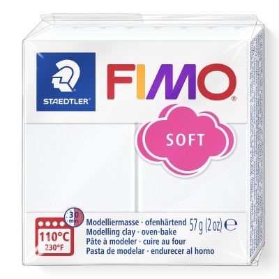 FIMO Soft, 57 g, 0 biela