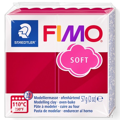 FIMO Soft, 57 g, 26 čerešňová červená