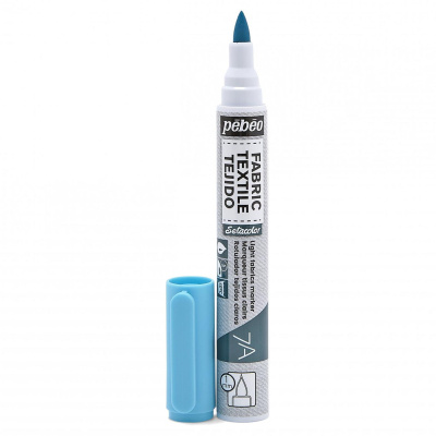 Fixka na svetlý textil 7A Flourescent Blue, 1 mm brush