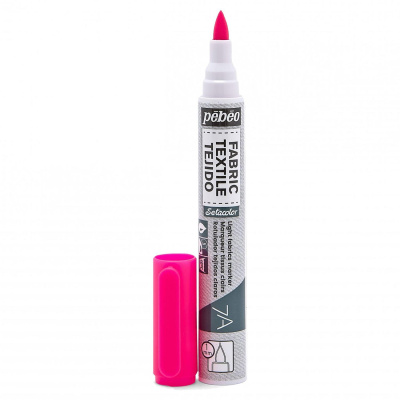 Fixka na svetlý textil 7A Flourescent Pink, 1 mm brush