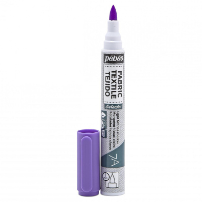 Fixka na svetlý textil 7A Flourescent Violet, 1mm brush