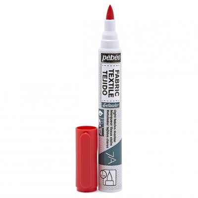 Fixka na svetlý textil 7A Red, 1 mm brush