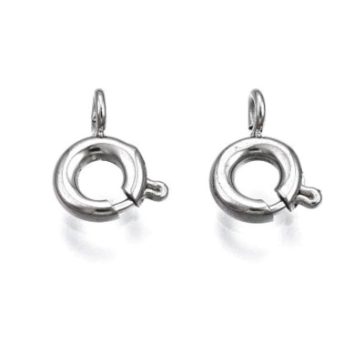 Guľaté zapínanie 8 x 6,5 x 1,5 mm, oceľ, 10 ks
