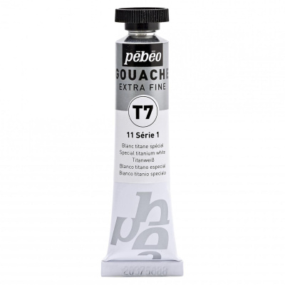 Gvaš T7 extra fine 20 ml, special titanium white