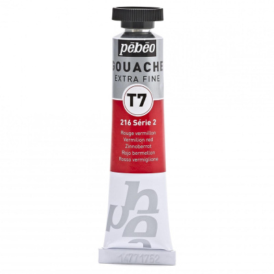 Gvaš T7 extra fine 20 ml, vermilion red