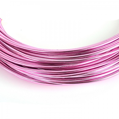 Hliníkový drôt, 2 mm, ružový, 1 m