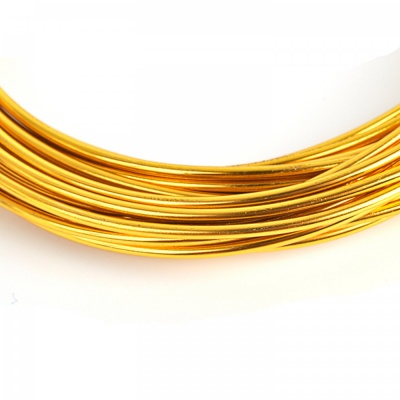 Hliníkový drôt, 2 mm, zlatý, 1 m