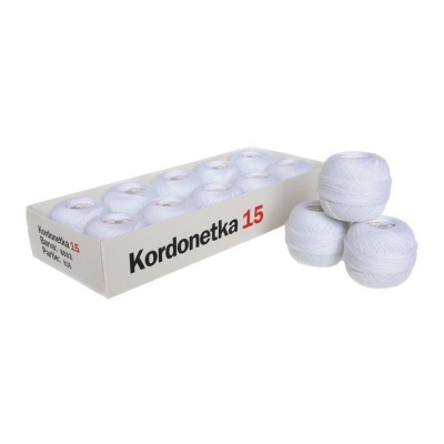 Kordonetka 15, biela, 20 g, cca 134 m