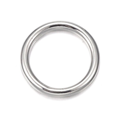 Kovový krúžok spojený 16 mm, platina, 10 ks