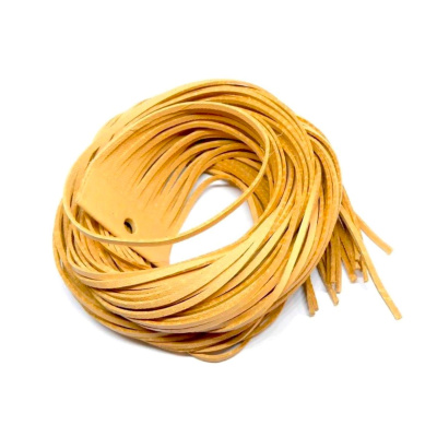 Kožený remienok plochý, 2 mm, prírodný, 90 - 100 cm
