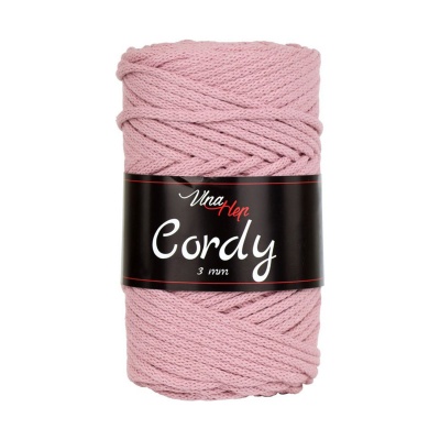 Macramé pletená šnúra Cordy, 3 mm, 100 m, 8003 staroružová