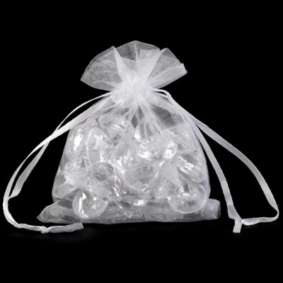 Organzové vrecúško 9 x 11 cm biele