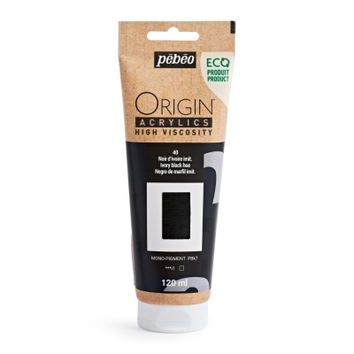 Origin Acrylics, 120 ml, ivory black hue