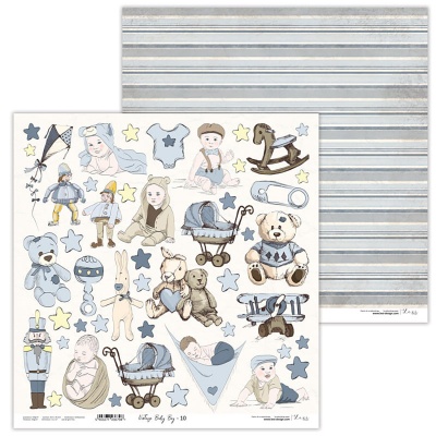 Papier na scrapbooking, Vintage Baby Boy 10