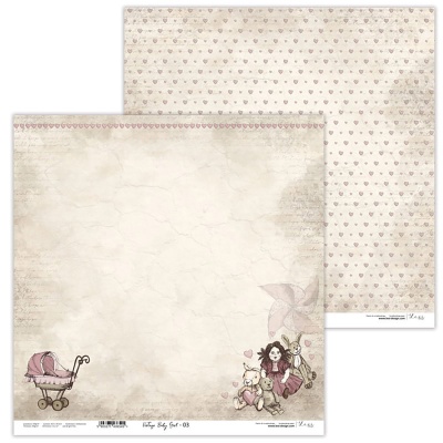 Papier na scrapbooking, Vintage Baby Girl 03